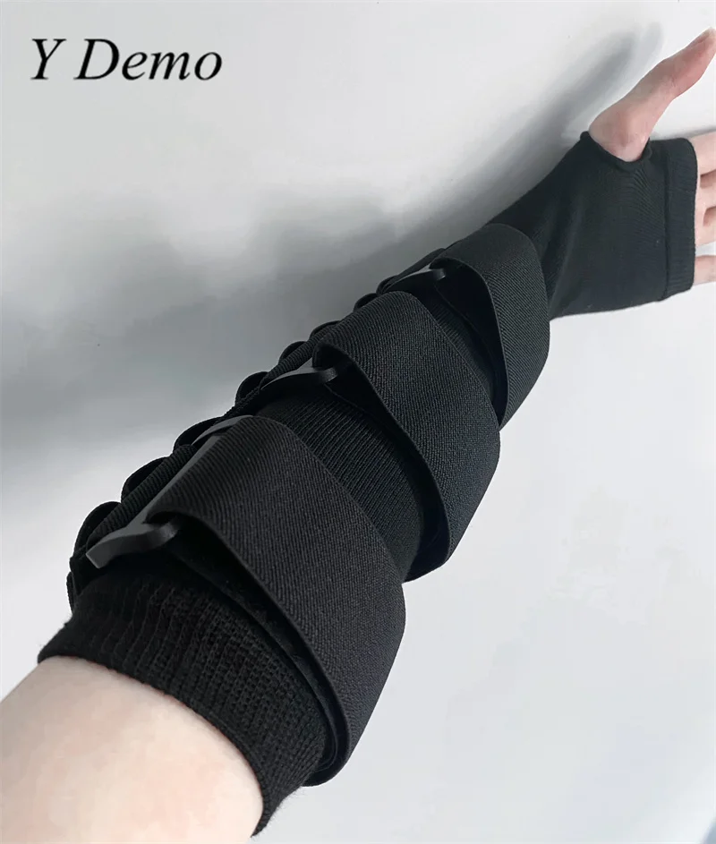 Y Demo Ninja Style Multifunction Arm Sleeve Techwear Buckle Straps Wristband Gloves Streetwear Outdoor Adjustable Accessories