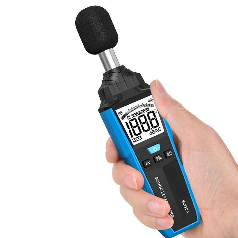 

Volume Measuring Instrument 30-130dB Test Range SL720A Digital Noise tester Sound Level Meter for Environmental Noise Detection