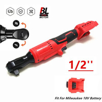 For Milwaukee 18V Battery Brushless Ratchet Wrench 1/2'' Electric Impact Driver 500N.M Cordless Screw Nut Repair Power Tools