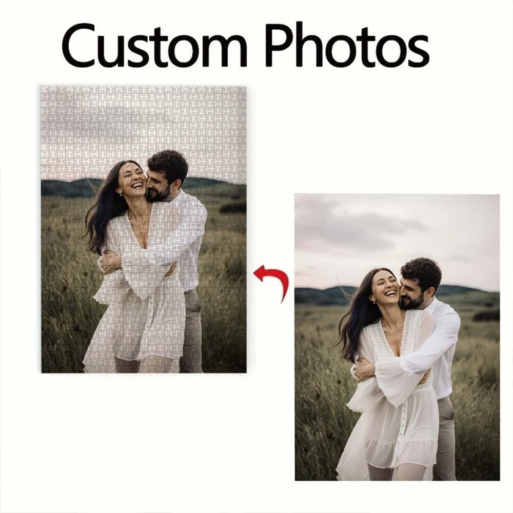 35/300/500/1022pcs Personalized Custom Photo Puzzle Couple Photos Funny Adult Leisure Toys Gift