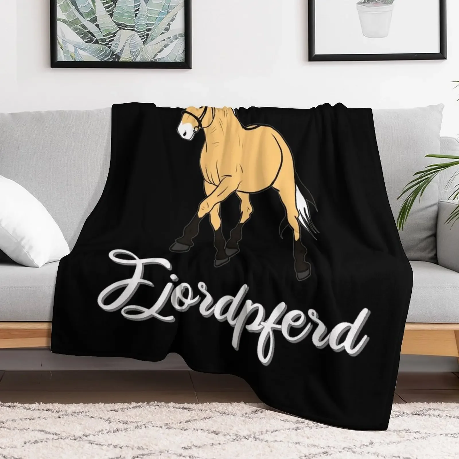 New Norwegian fjord horse, fjordi, fjord, pony Throw Blanket Multi Purpose Soft Warm Blanket for Home Travel