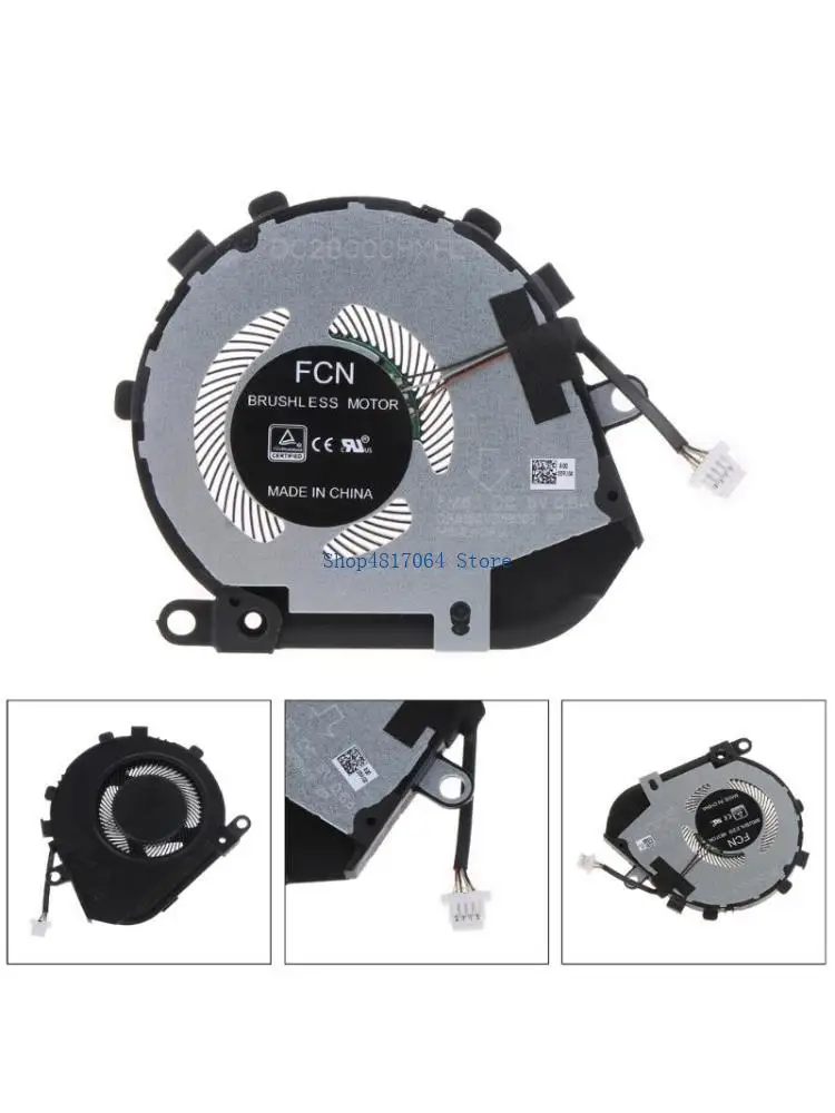T3LB 1Piece Replacement CPU Cooling Fan for Dell 7410 2-in-1 Notebook Radiator DC5V 0.4A 4pin 4wire Laptop