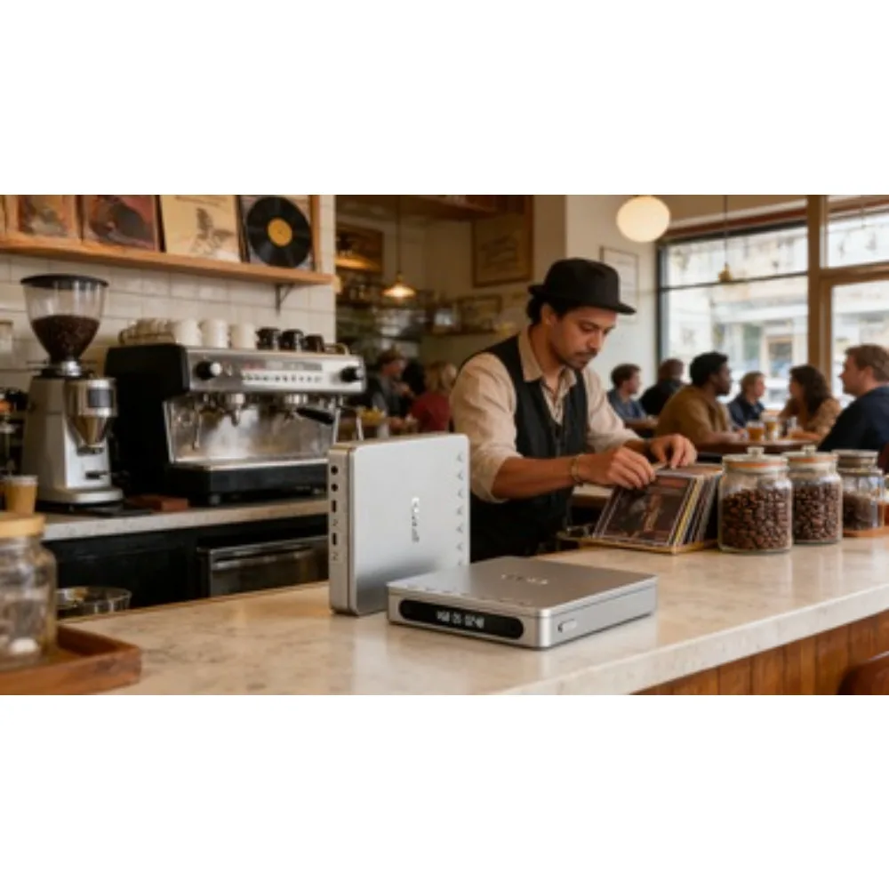 Multifunctional Portable Stereo CD Player USB Ripping Optical Coaxial 3.5mm 4.4mm Output Silver Bluetooth