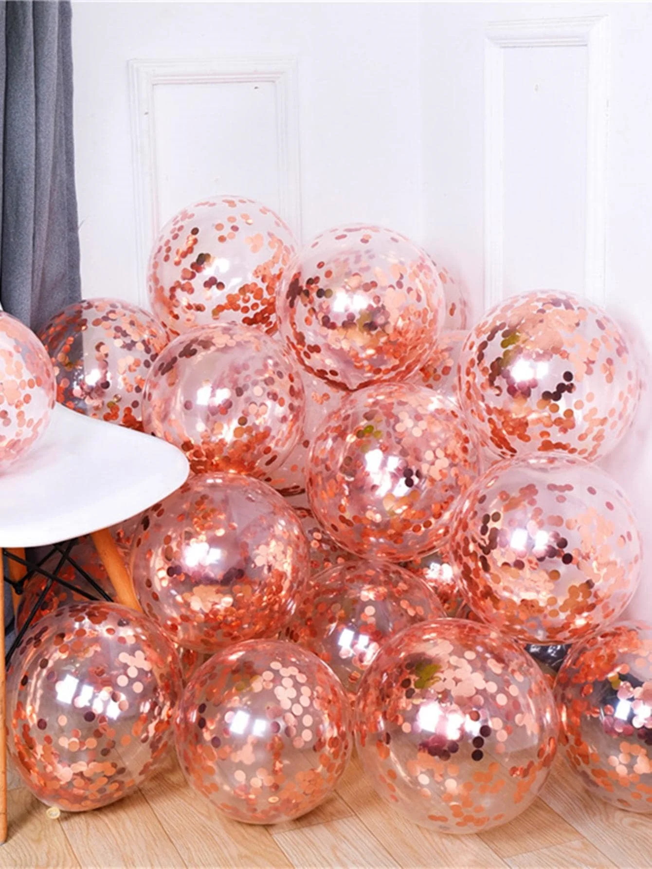 10 قطعة 12 بوصة متعدد الألوان النثار اللاتكس بالون بريق واضح شفاف بالوعة الهيليوم لحفل الزفاف ، عيد ميلاد ، العودة إلى المدرسة