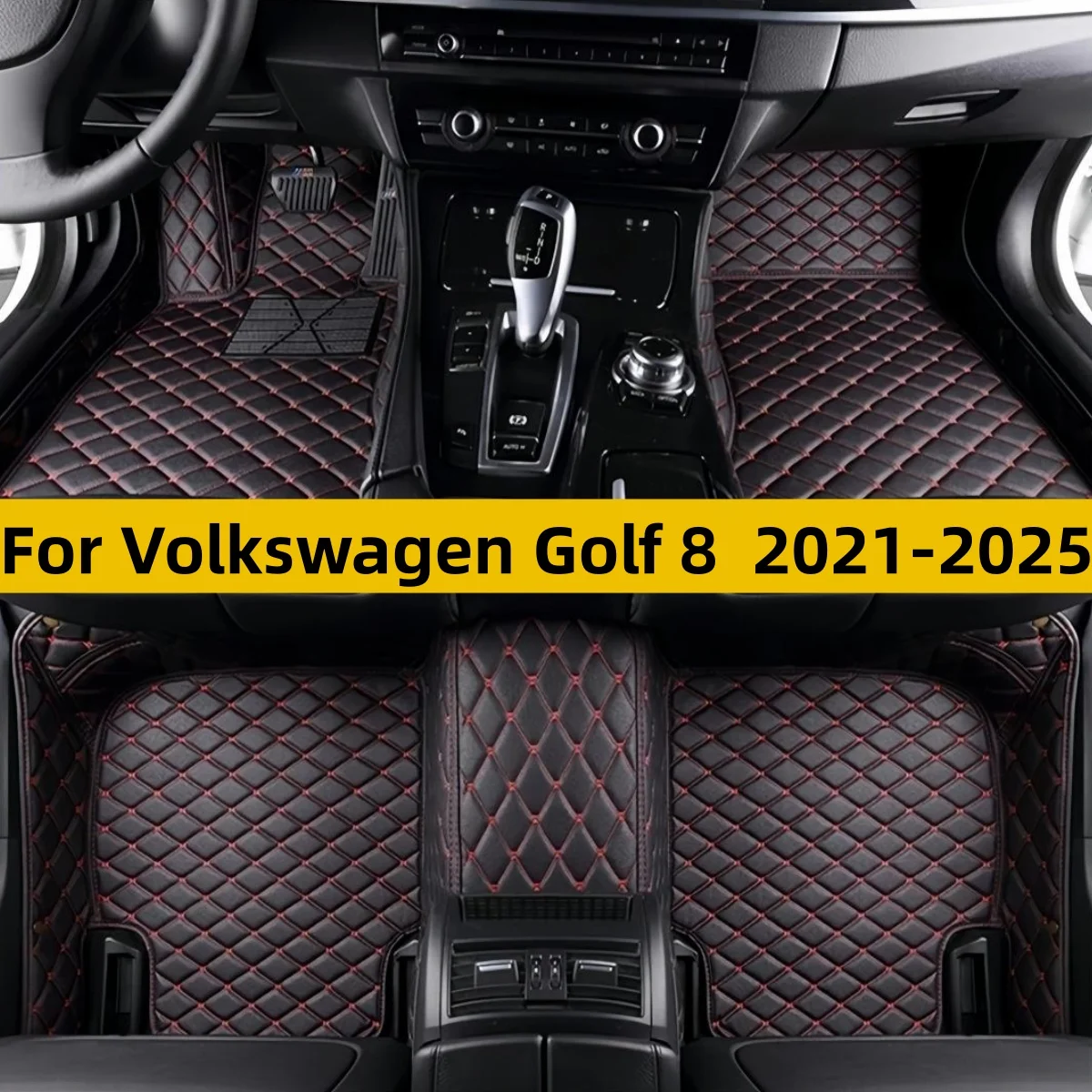 Custom Car Floor Mats For Volkswagen Golf 8 2021 2022 2023 2024 2025 Carpets Rugs Foot Pads Accessories