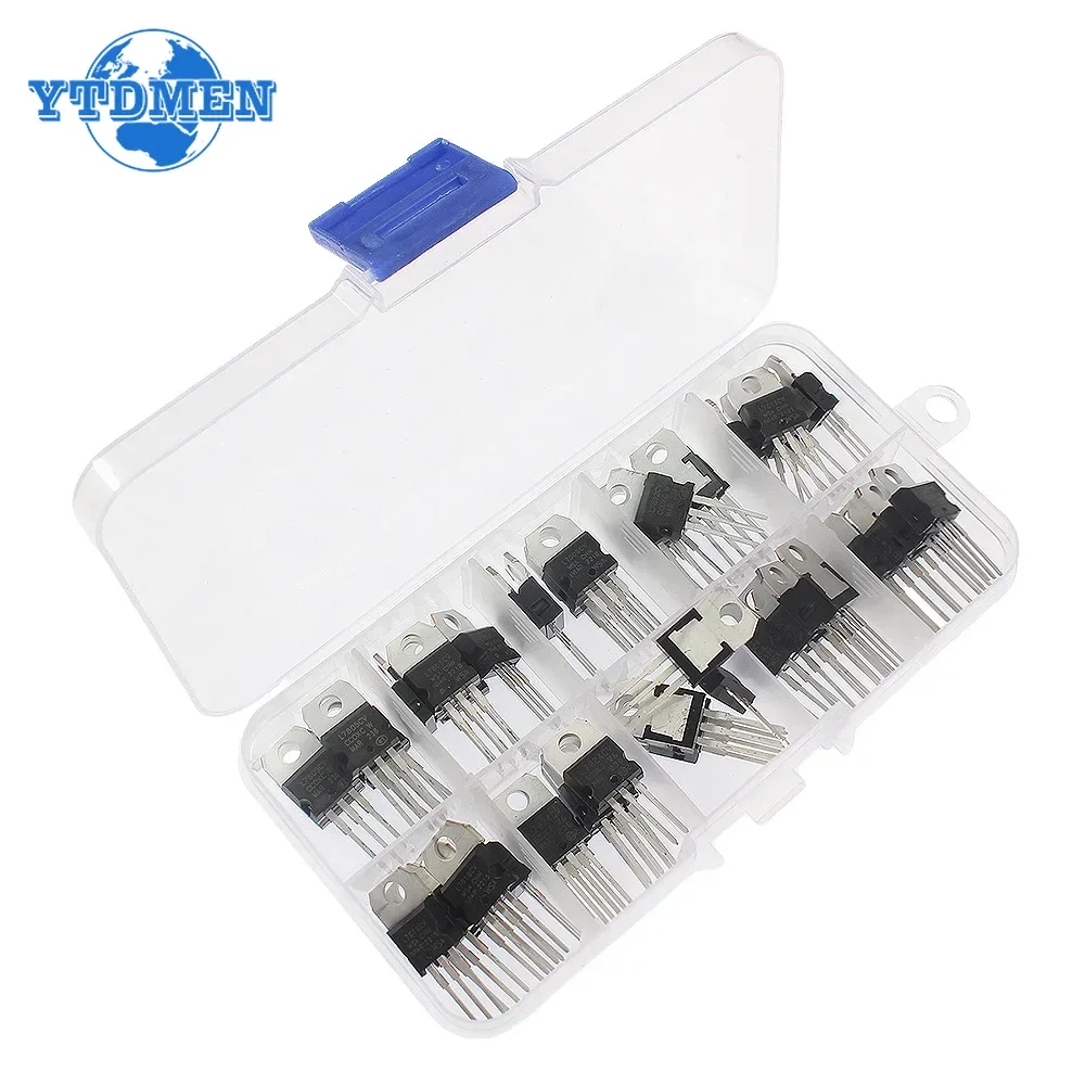 5-50pcs Voltage Regulator IC Kit TO-220 LM317T L7812CV L7805CV L7806CV L7808CV L7809CV L7810CV L7815CV L7818CV L7824CV