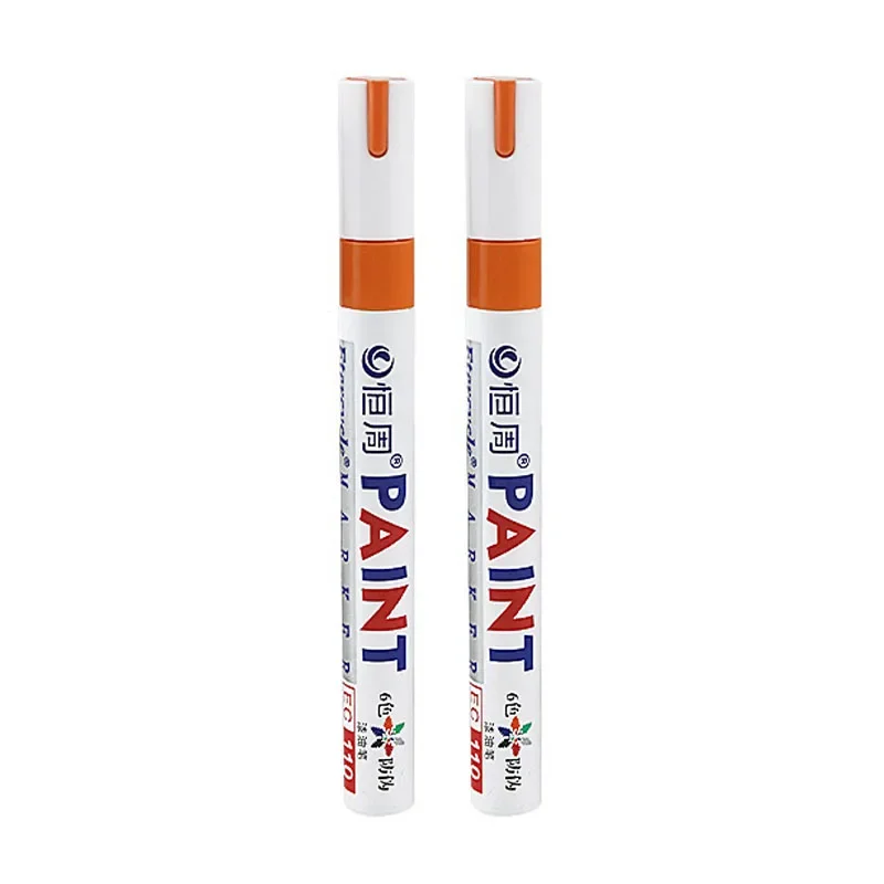 2 Stuks gekleurde Permanente Verf Pen Kleurrijke Band Markers Rubber Autoband Loopvlak Markers Pennen Sneldrogend Waterdicht voor Metalen Rotsen