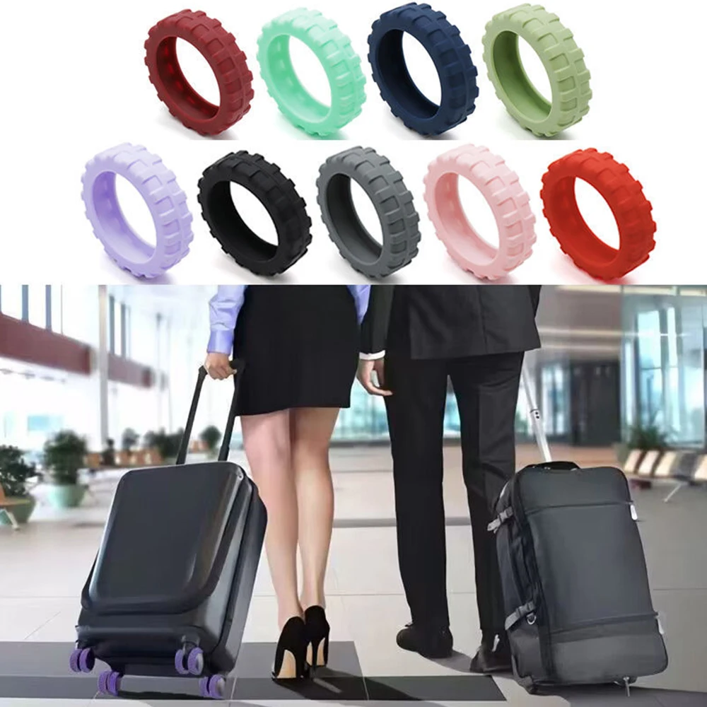 8PCS/Set Suitcase Parts Axles Travel Luggage Caster Shoes with Silent Sound Reduce Wheel Wear Suitcase Wheels ProtectionCoverzmt