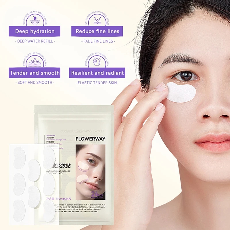 หน้าผาก Line Removal Patch Nasolabial พับไม่มี Essence ริ้วรอย Face Patch Anti-Aging Face Lift Beauty Skin Care Pad