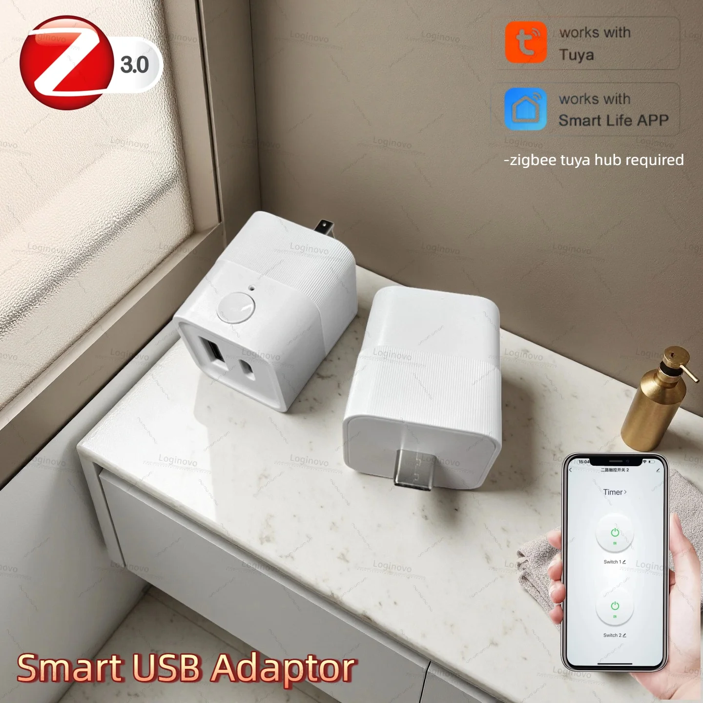 Zigbee USB Adaptor Type-C USB-A USB-C Micro Adapter Converter For Macbook Xiaomi iPhone Tuya Smart Life Scene Linkage Automation