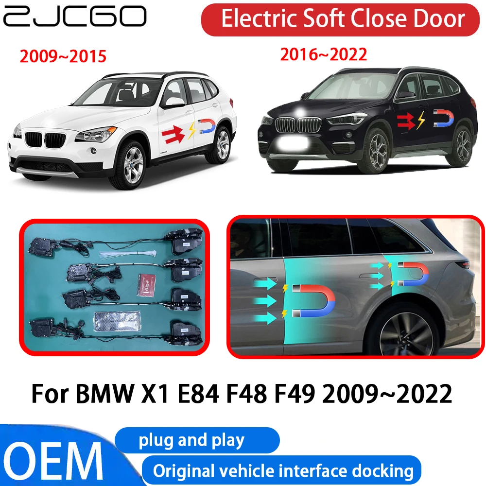 

ZJCGO for BMW X1 E84 F48 F49 2009-2022 Car Automatic Electric Soft Close Door Closer System OEM Plug and Play Comfort Closing