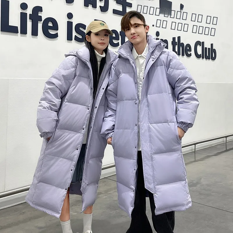 

Новая зимняя куртка-пуховик с капюшоном для пар 2025 года, молодежная, из полиэфирного волокна, белая, стандартной длины, цветная