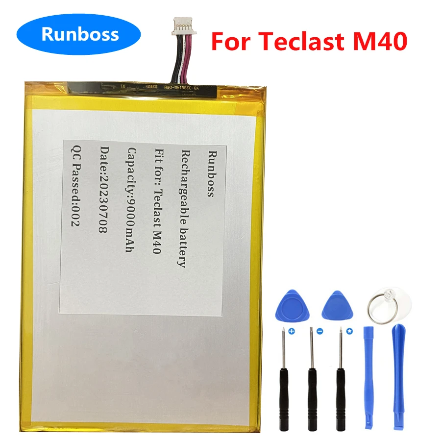 New 3.8V 9000mAh High Capacity Li-Ploymer Battery 30100140 For Teclast M40, Teclast M40-EEA Tablet PC Laptop with 5-Wire Plug