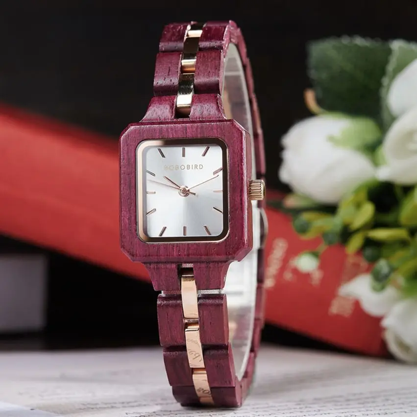 BOBO BIRD Wood Watch Women Japanese Quartz Movement Wristwatch Design Female Simple Fashion Watch Personalized Engraved Gift Box