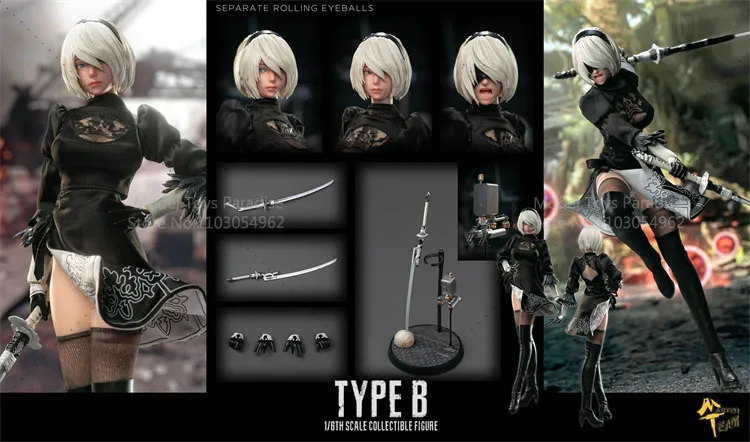 

Коллекционная фигурка Master Team MTTOYS019 1/6: 2B Sister Neil, женщина-солдат с двумя сменными головами, 12 дюймов, модель, подарок ﻿