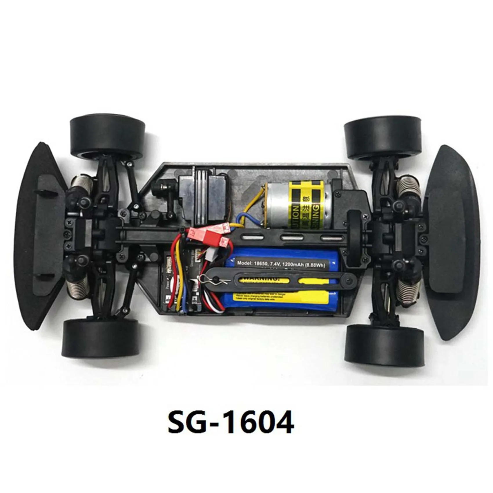 A04F-4Pcs Brazo delantero superior e inferior con conjunto diferencial de coche RC