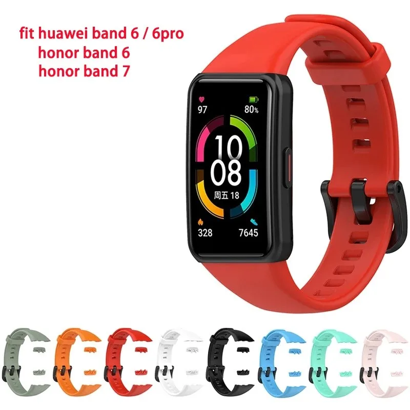 

Спортивный силиконовый ремешок для часов SmartWatch для Huawei Band 6 6Pro Honor Band 7 6