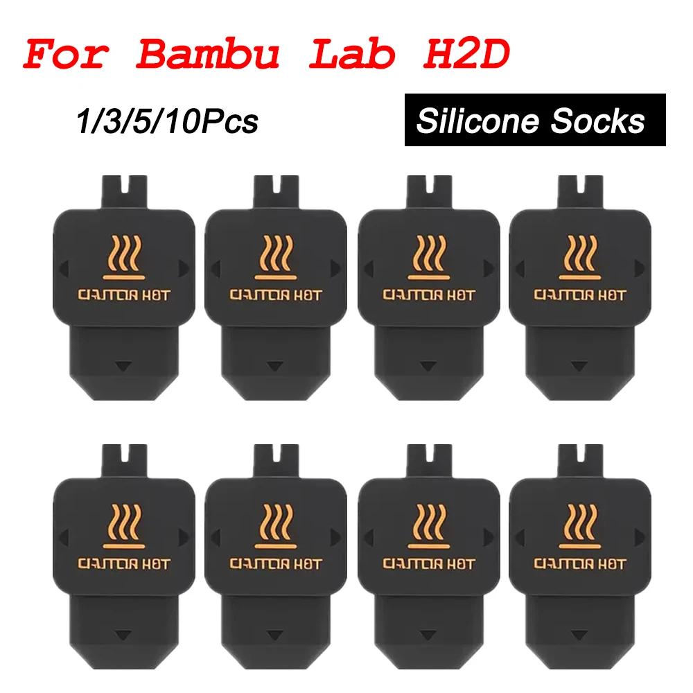 

1/3/5/10 шт. силиконовые носки для Bambu Lab H2D аксессуары для 3D-принтеров Hotend защитный чехол чехол теплоизоляционный силиконовый рукав