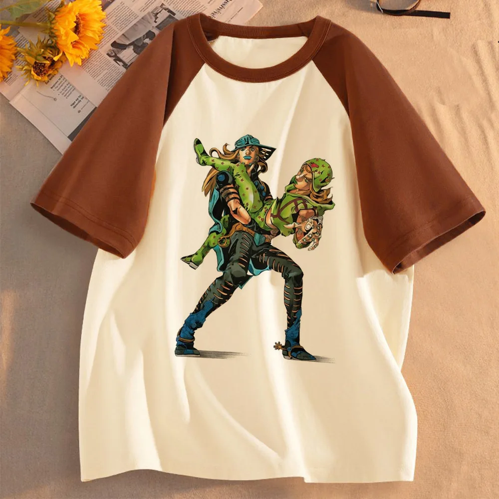 Jojo Bizarre Adventure Gyro Zeppeli shirt women japanese manga aesthetic graphic y2k tshirt Retro meme gothic 2000s gyaru