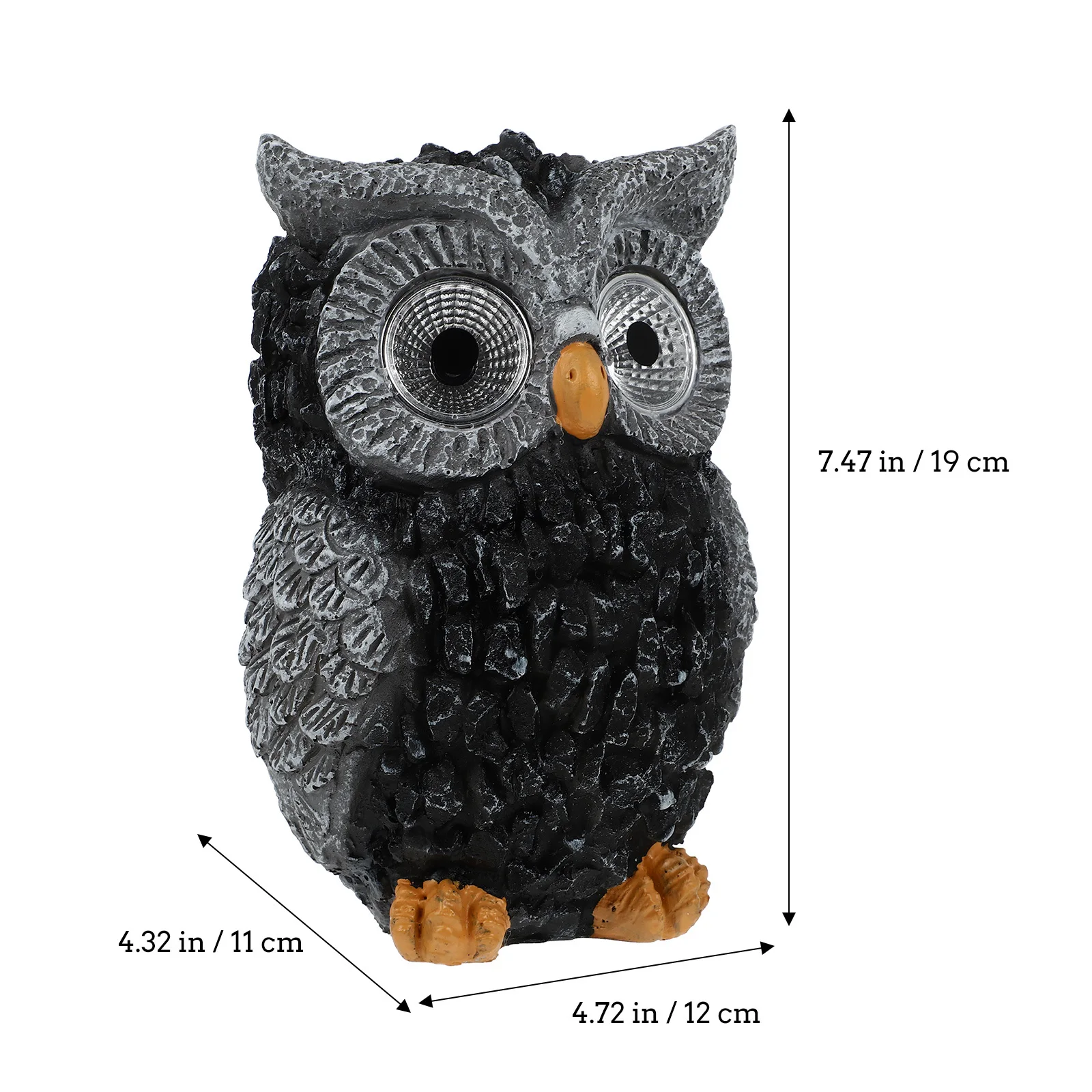 Solar Statue Resin Waterproof Garden Decoration Solar Powered Lawn Ornament Backyard Decor Owl Figurines Outdoor Garden Owl