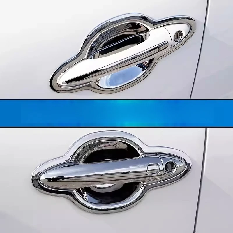 For Kia Seltos 2015-2019 Handle Door Bowl Modified Door Handle Decorative Highlight Bar Carbon Fiber Pattern Protective Case