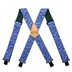 MELOTOUGH Men's Suspenders Fully Elastic 2 Inch Wide X Back Heavy Duty Work Suspenders Tool Belt Suspenders Man Suspend