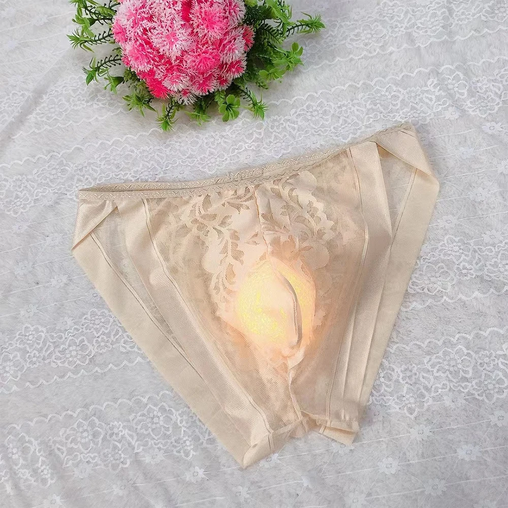 Uncensored See Through Panties Gay Man Briefs Sissy Femboy Clothing Sissy Comfy Soft Ice Silk Pouch Seamless Plus Underwear