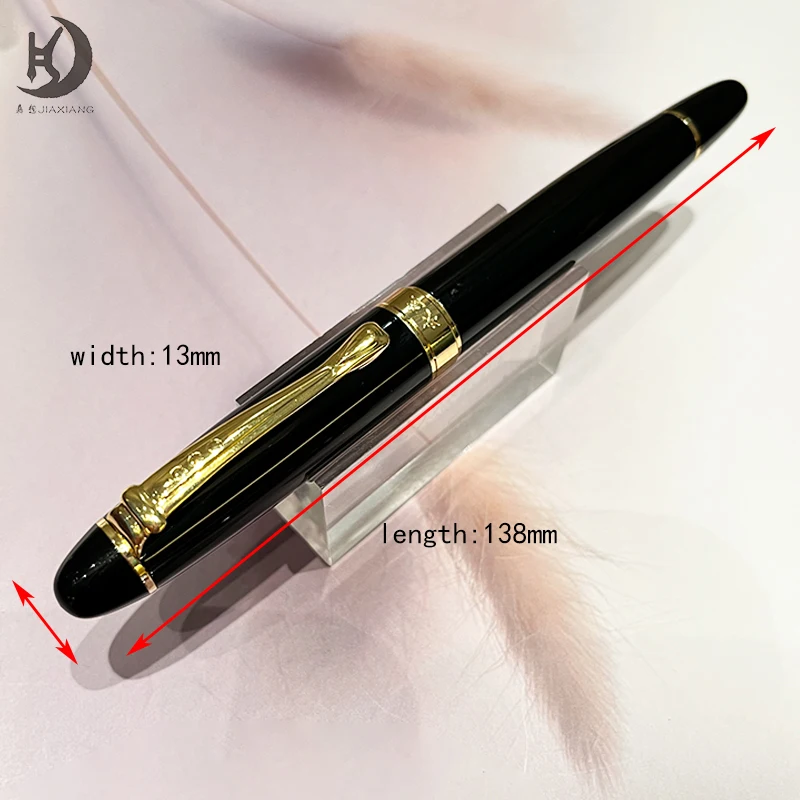 JD 450 Luxus Premium 0,5mm Business Herren Geschenk Schwarzer Metall-Füllfederhalter, Büro-Schreibwaren, Geschenkidee – Detail 2