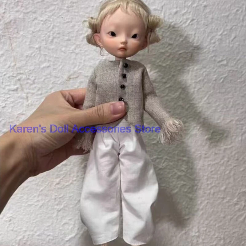 

2026 new fashion style 2pcs Blythe/landoudou Hemp top+flared pants (Fit for Lulu,ymy24,Ob22,24,26,zone, Jenny)