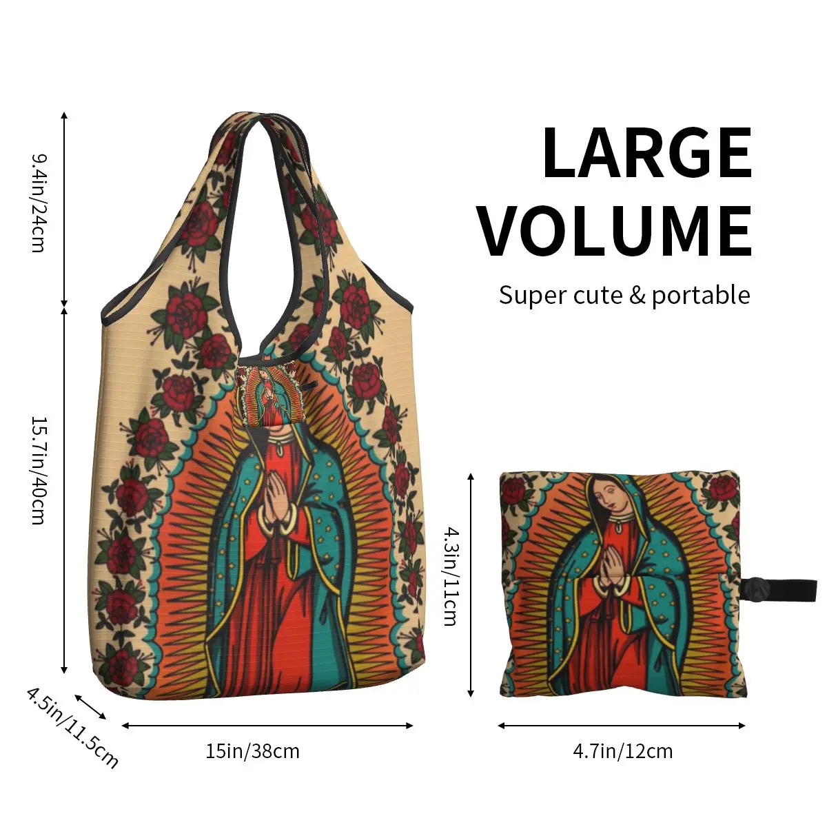 Christian Virgin Mary New Fashion High Capacity Waterproof College Backpack Trendy Laptop Travel Book Bag