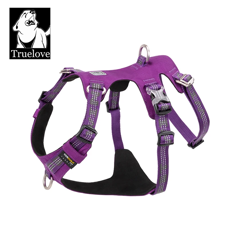 TRUELOVE Pet Harness with Handle 5 Point Adjustable Escape Proof Dog Harness Multi-Use Support Dog Lift Harness YH1808