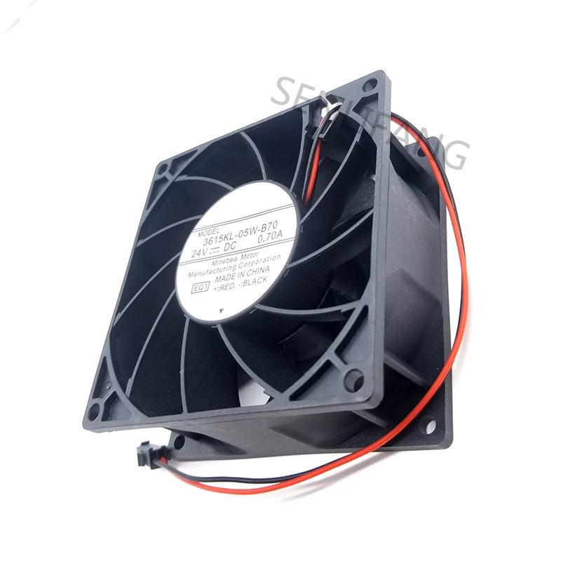 

New Cooling 3615KL-05W-B70 DC 24V 0.70A 2-Wire 92X92X38MM Server Cooler Fan