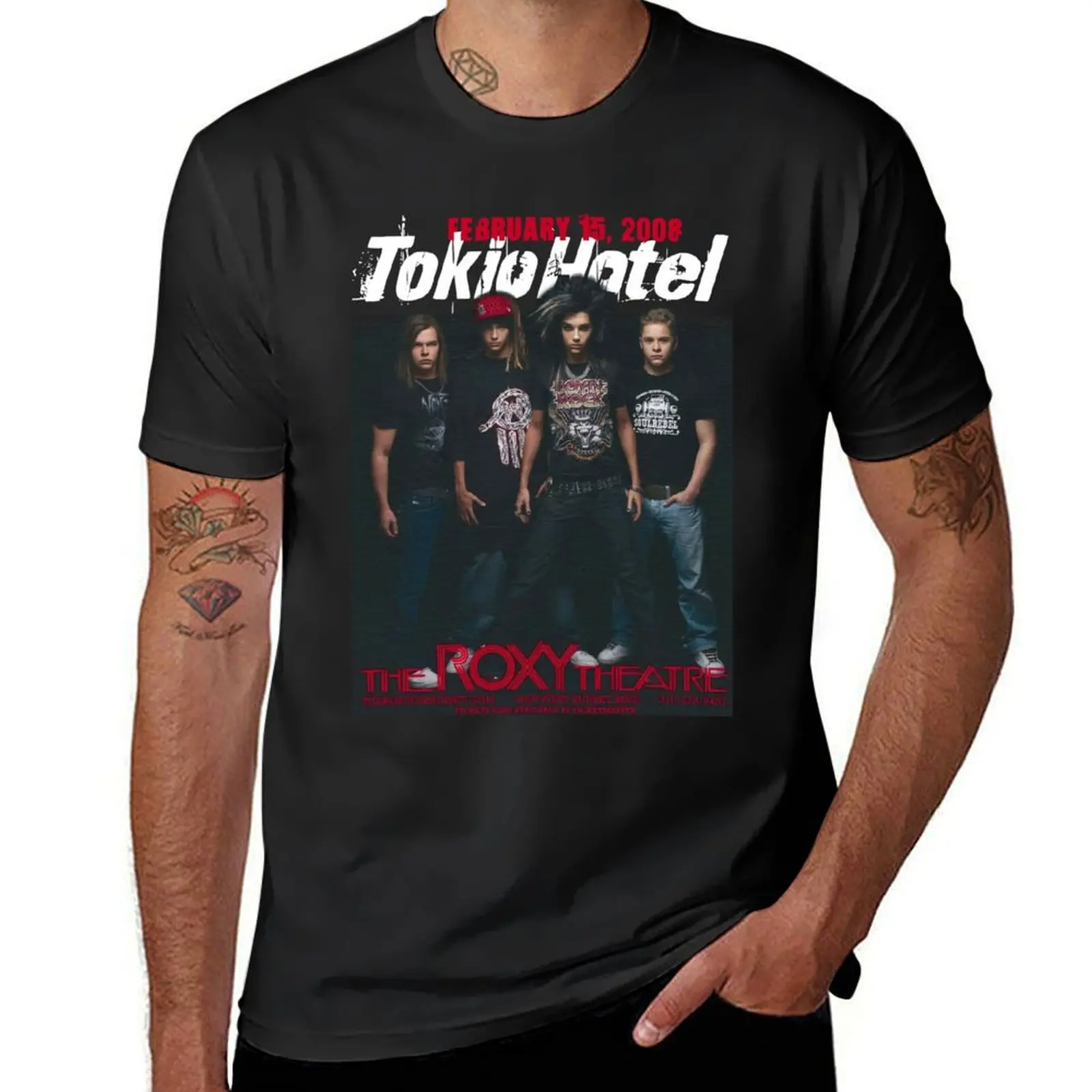 Tokio Hotel poster T-Shirt funnys customs design your own aesthetic clothes tees t shirt for men