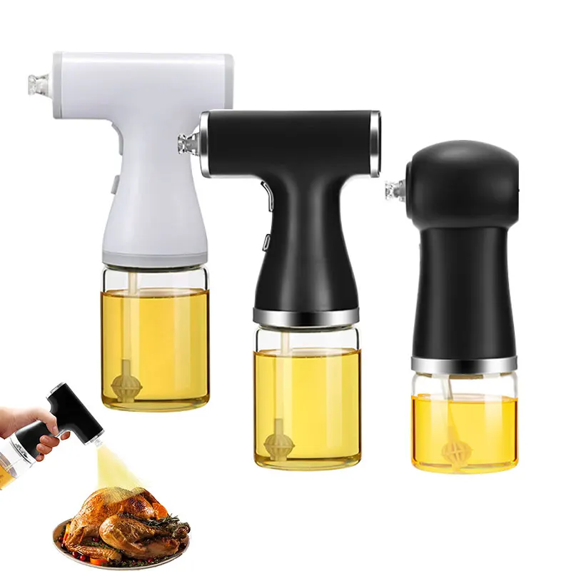 

Electric Oil Sprayer Bottle 150/200ml Portable Glass Olive Oil Dispenser Bottle for Outdoor Grilling BBQ Kitchen Cooking Tools
