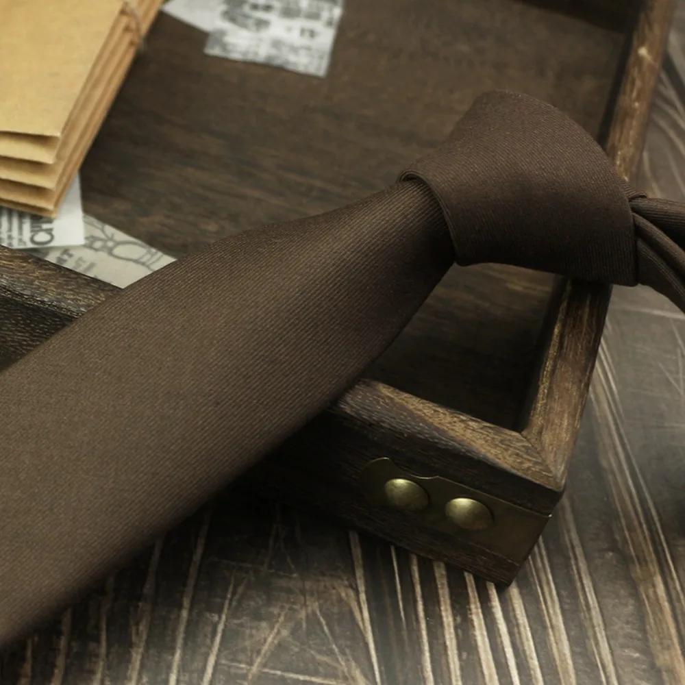 

Solid Color Neck Tie Adjustable Cotton Elegant Men's Necktie Retro Color Apparel Accessories Business Suit Accessories