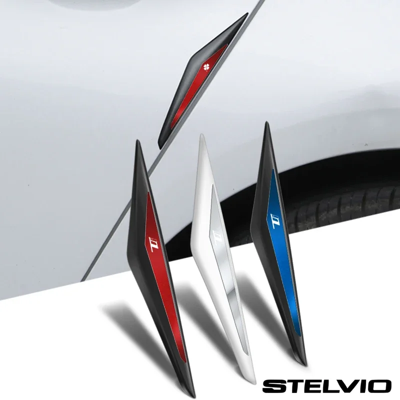 

4pcs pvc car door Protect 3d car stickers auto car accessories for alfa romeo stelvio ti q4 sport Quadrifoglio