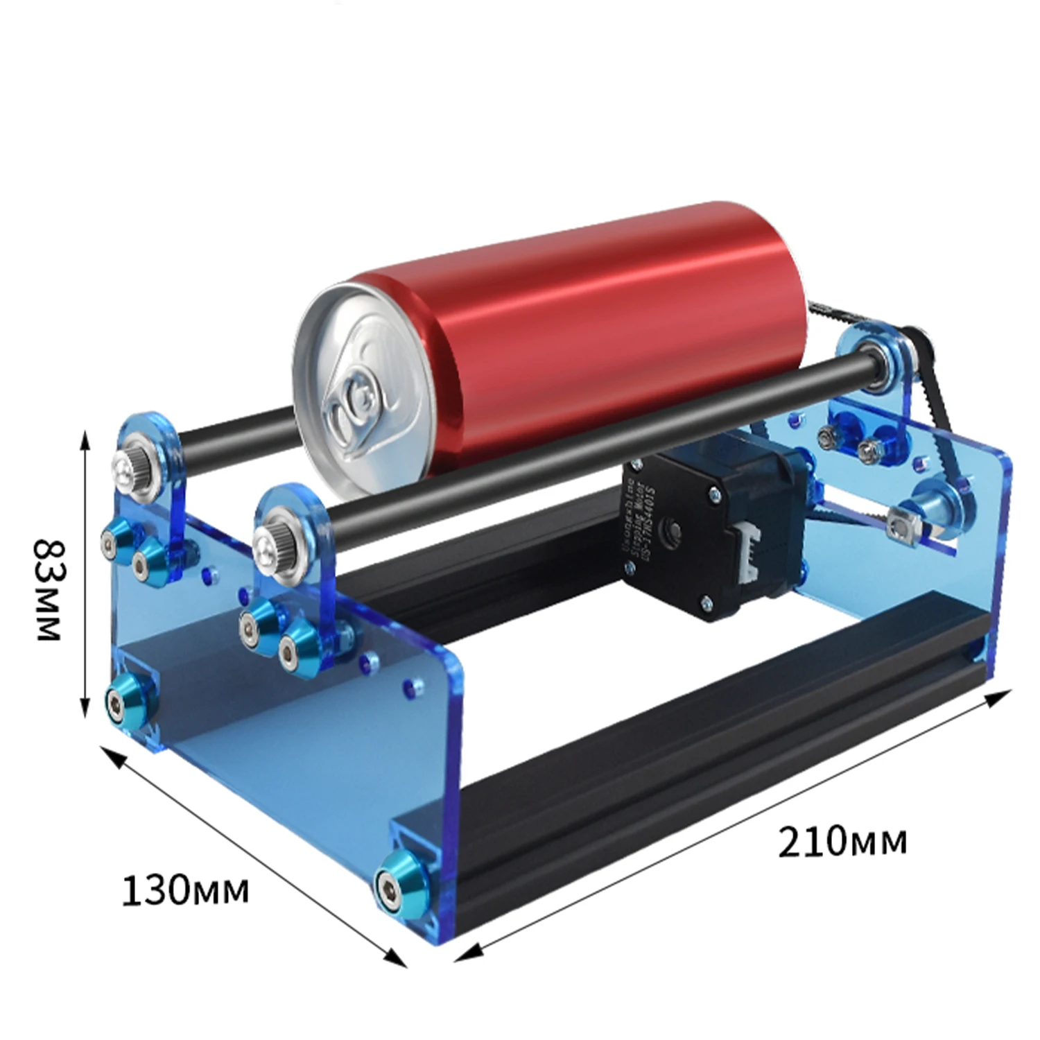 Twotrees ليزر Y-محور أسطواني دوار كائنات أسطوانية 360 °   مسند قدم دوار للنقش بالليزر على علب الأشياء الطويلة