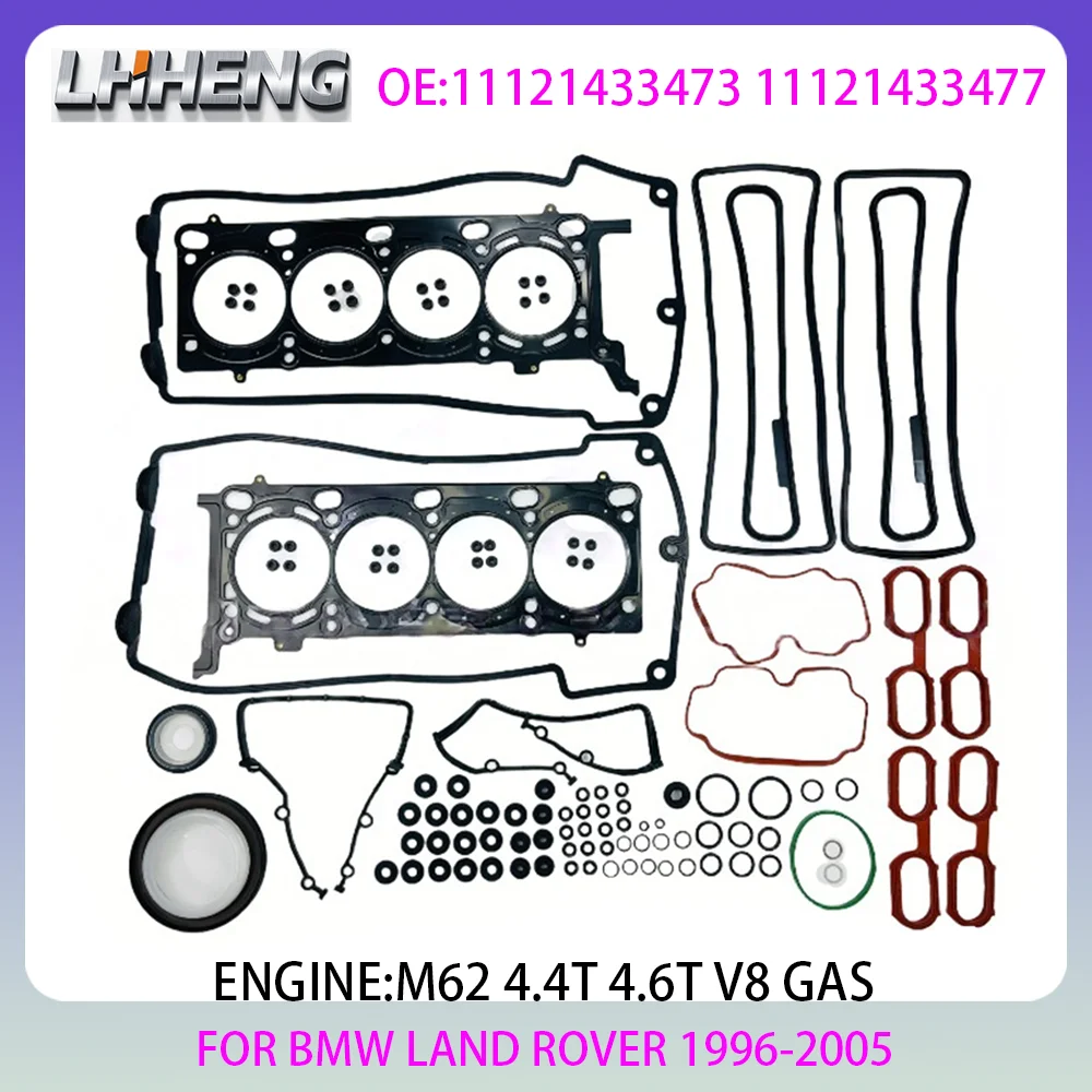 M62 ENGINE Up gasket set For BMW 540i 740i X5 E39 E38 E53 LAND ROVER RANGE L322 4.4L 4.6L 4.4 4.6 L T V8 GAS 96-05 11121433477