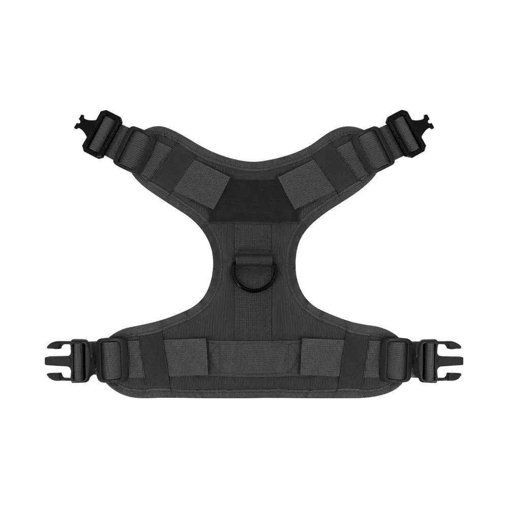 Großes Hundegeschirr mit Leine, Halsband und Molle-Taschen, Trainingshalsband, Weste, taktisches Schäferhundgeschirr für Hunde, Zubehör – Detail 7