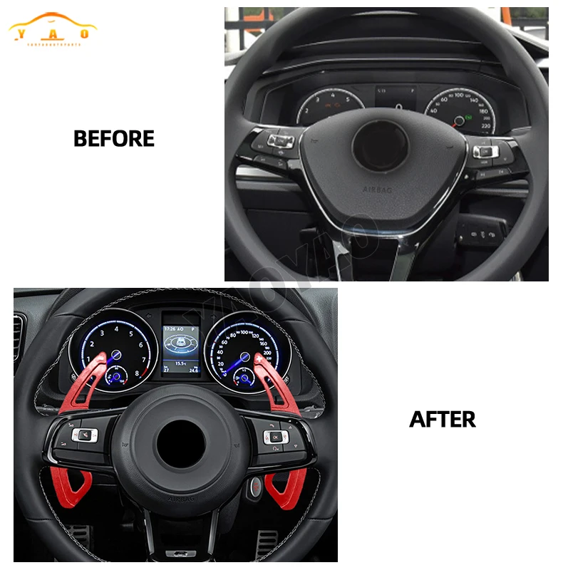 Car Steering Wheel Shift Paddle Shifter Extension For VW Golf 7 GTI Mk7 R-Line Accessories