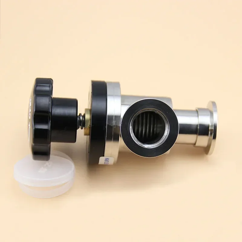 KF Vacuum Flapper Valve Manually Y-shaped L-shaped Manual Vacuum Baffle Valve KF16/25/40/50 Stop Angle Valve Flange Connectors