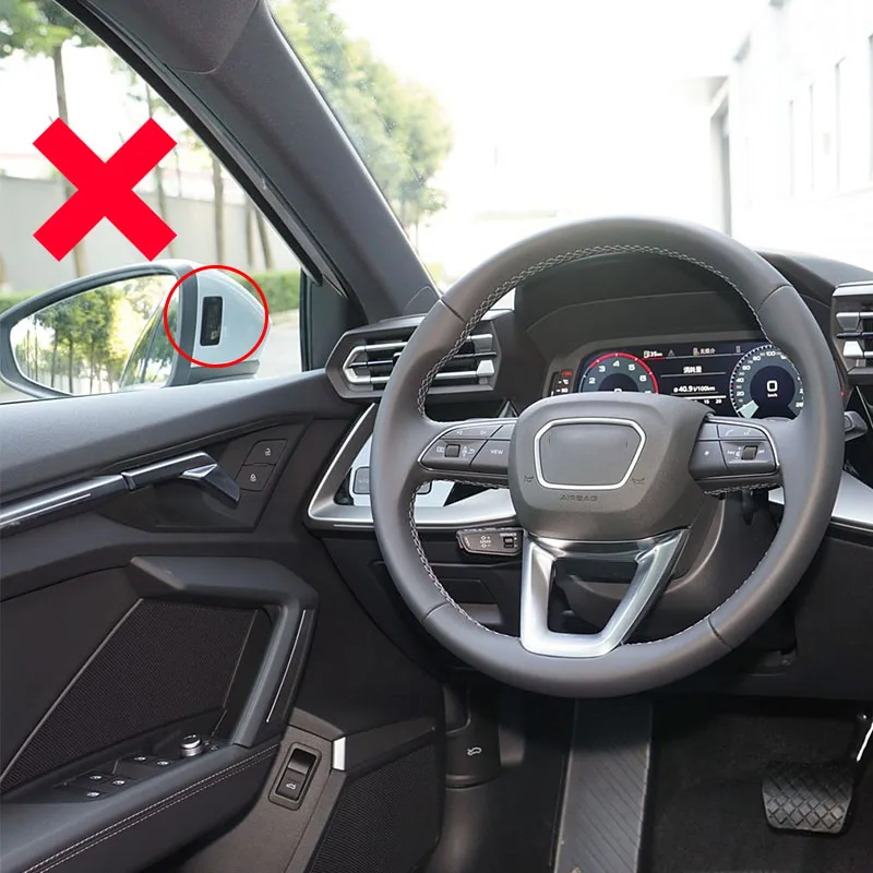 For Audi A3 S3 RS3 8Y RS 2021 2022 2023 2024 2025 Bull horn rearview mirror protective cover suitable for left-hand drive cars