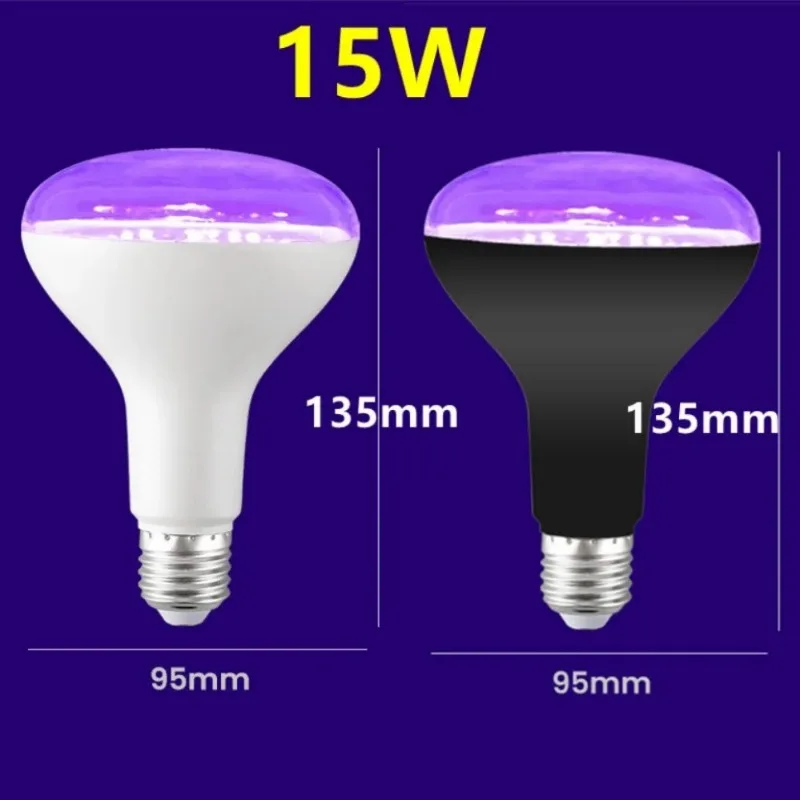 Luz UV de 6 piezas, 15W, duradera, resistente al calor, decorativa, longitud de onda de 385-400nm, para decoración de fiestas