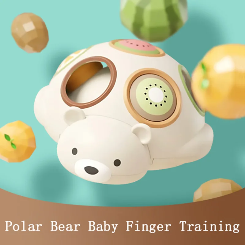 

Baby finger fine training polar bear grasping pressing shape recognition pairing puzzle early education toy
