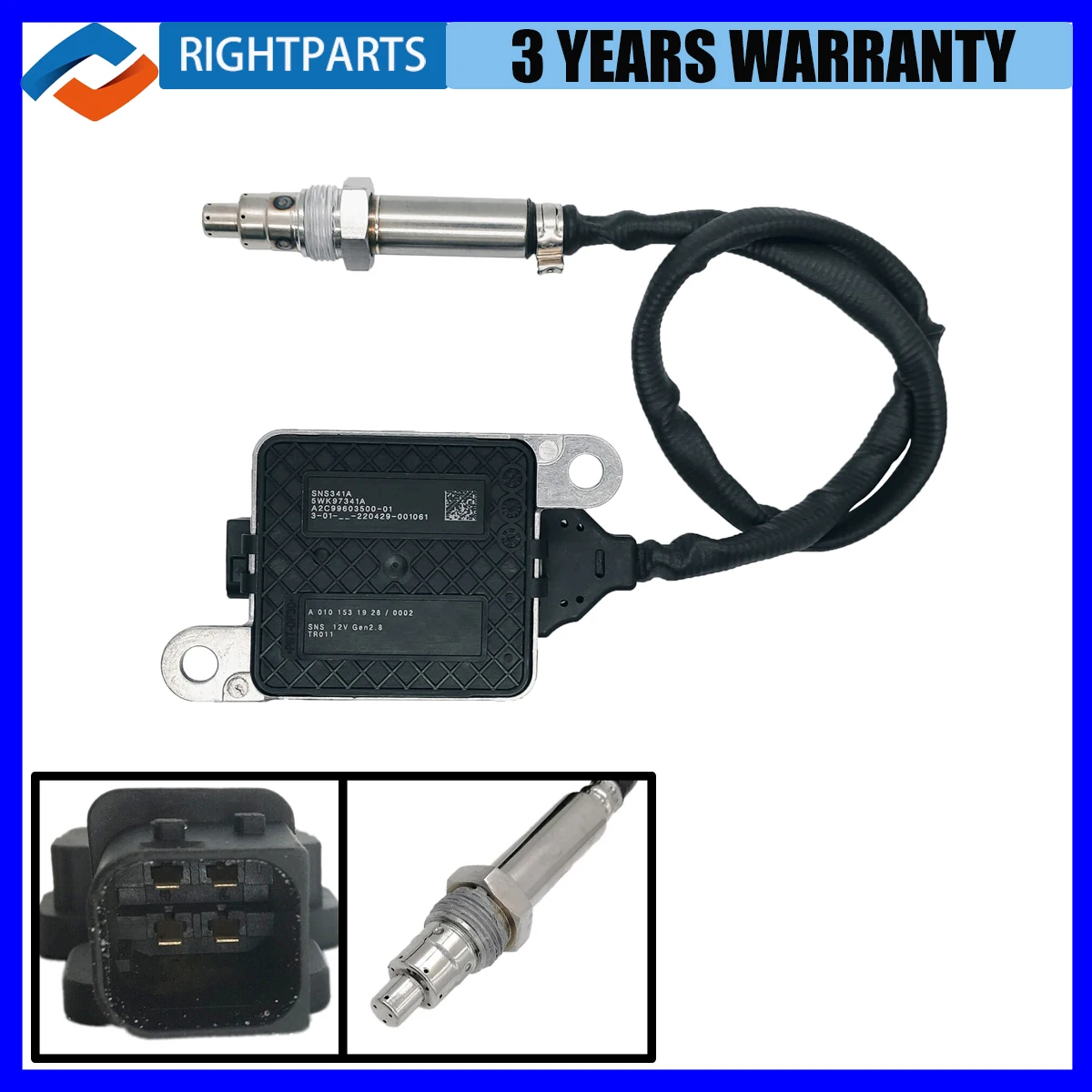 

A0101531928 Nitrogen Oxide Sensor For Mercedes-Benz Detroit Diesel Inlet DD13 DD15 DD16 12V 5WK97341A 5WK9 7341A NOX Sensor