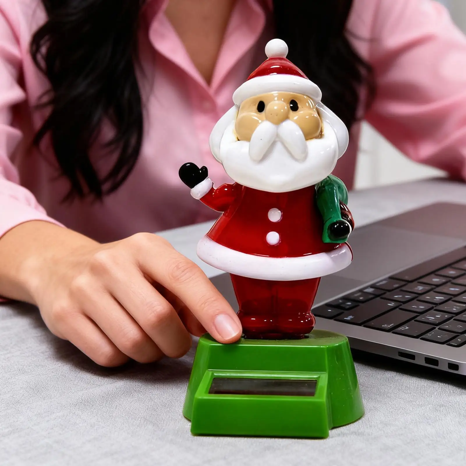 Car Dashboard Accessories Automatic Swing Santa Figure Car Dashboard Ornaments Figure For Truck Sedan Pickup Tabletop Bedroom