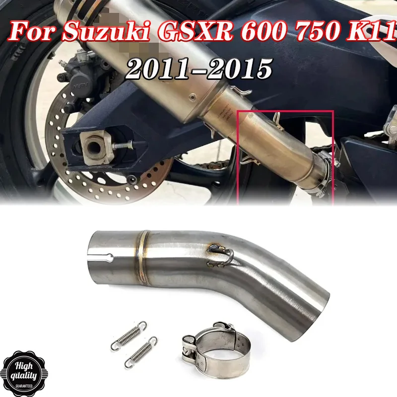 

51MM GSX-R600/750 Motorcycle Exhaust Muffler Pipe Middle Section Link Pipe For Suzuki GSXR 600 750 K11 2011 2012 2013 2014 2015