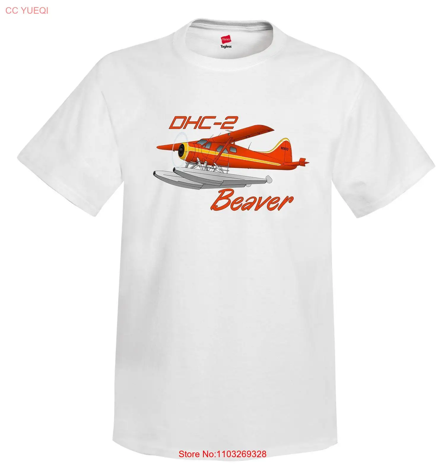 Футболка De Havilland DHC-2 Beaver Airplane — персонализированная с Twoim N #