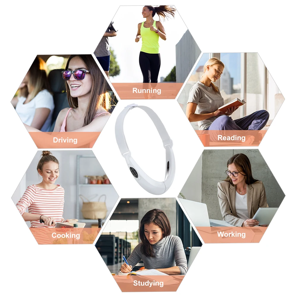 آلة رفع الوجه الكهربائية على شكل حرف V حزام التخسيس مع الضوء الأزرق والأحمر الساخن ضغط EMS مدلك الوجه إزالة الذقن المزدوجة #6