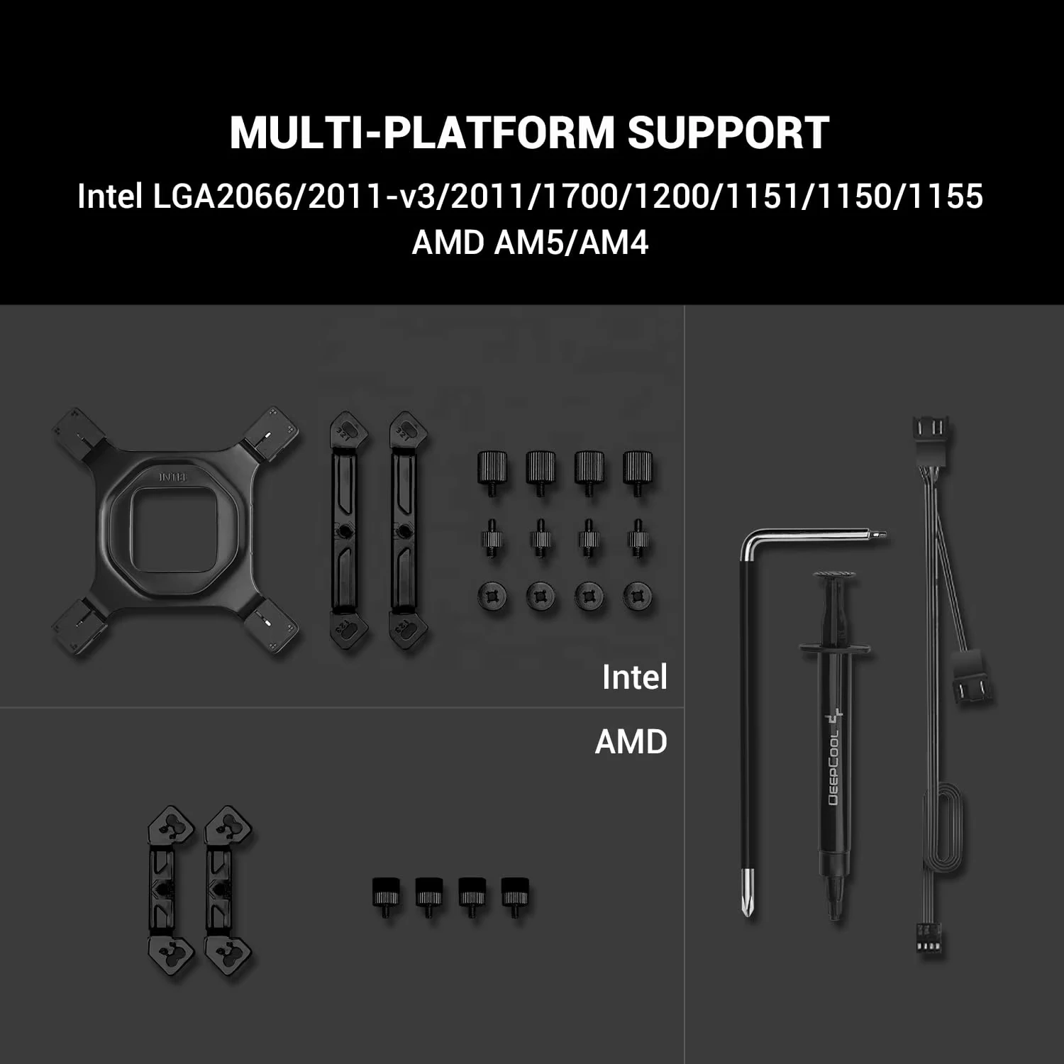 AK620 Digitaler CPU-Luftkühler Mighty 260 W TDP 6 Kupfer-Heatpipes Dual-Tower mit Status-Display-Performance-Lüfter